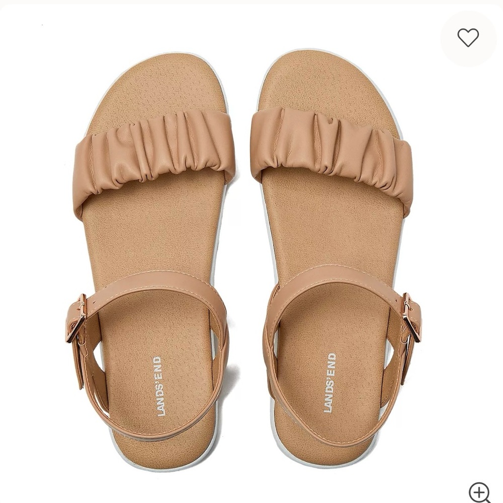 Lands' End Tan Women's Sandals - Picture 2 of 4